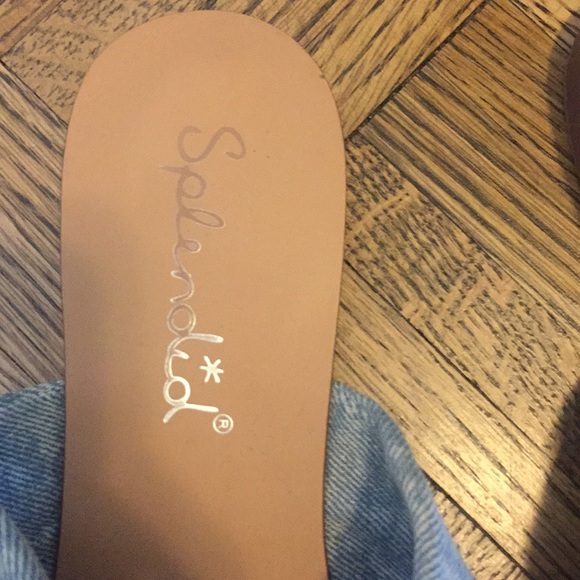 Splendid denim flat sandals - Picture 2 of 5